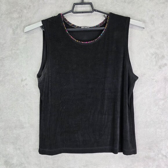 Womens 2 Pc Mark Singer Softwear Multicolor Open Front Blazer & Tank Top Size XL - Picture 9 of 13